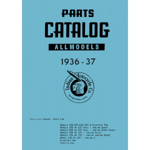 Indian Modelle 1936 - 1937 - Parts Catalouge
