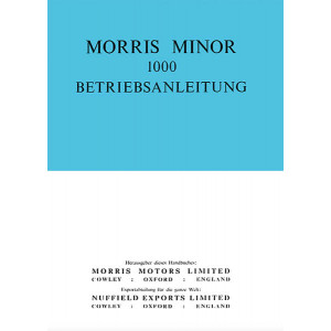 Morris Minor 1000 Betriebsanleitung