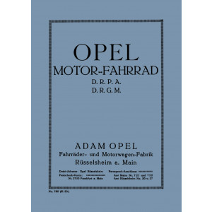 Opel Motor-Fahrrad mit 1,6 PS Betriebsanleitung
