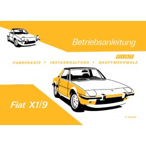 Fiat X1/9 Betriebsanleitung
