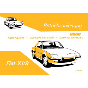 Fiat X1/9 Betriebsanleitung
