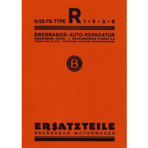 Brennabor 6/ 25 PS Typ R Ersatzteilkatalog