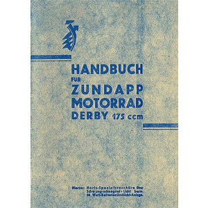 Zündapp Derby 175 (DB 175) Betriebsanleitung