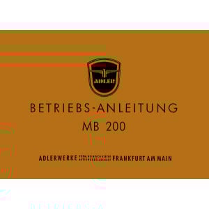 Adler MB200 Betriebsanleitung