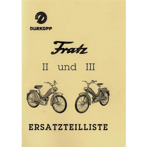 Dürkopp Fratz II und III Ersatzteilliste
