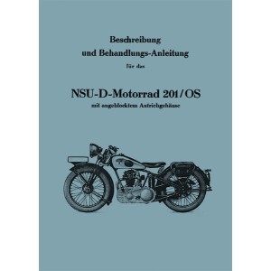 NSU D-201/OS Motorrad Betriebsanleitung