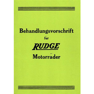 Behandlungsvorschrift für Rudge Motorräder