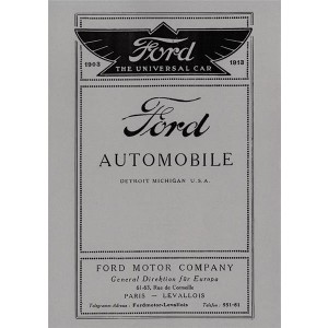 Ford the Universal Car 1903 - 1913 Betriebsanleitung
