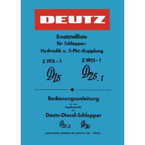Deutz Schlepper-Hydraulik Ersatzteilkatalog