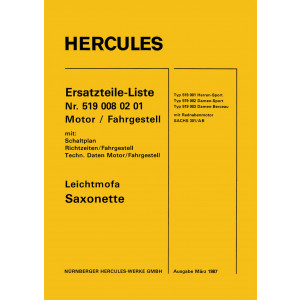Hercules Leichtmofa Saxonette Ersatzteilkatalog