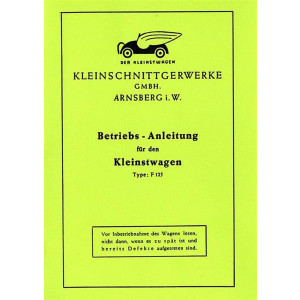 Kleinschnittgerwerke Kleinstwagen Typ F125 Betriebsanleitung