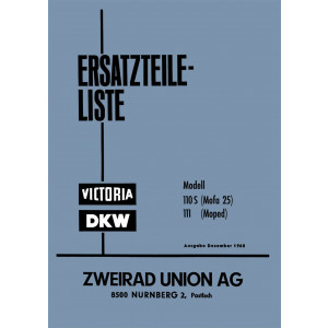 DKW Victoria Modell 110S und 111 Ersatzteilliste