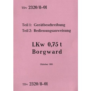 Borgward LKW 0,75 t, Betriebsanleitung