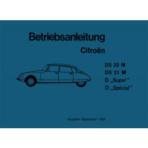 Citroen DS 20 /DS 21 M /D-Super /D-Spezial Betriebsanleitung