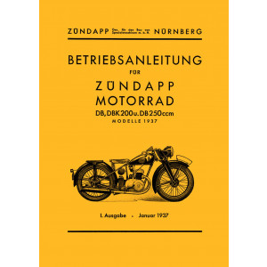 Zündapp DB200 DBK200 DB250 Betriebsanleitung