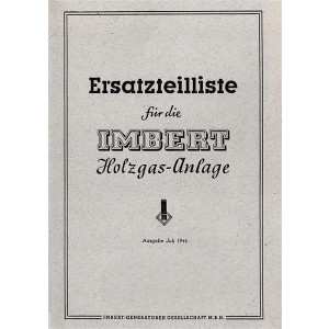 Imbert Holzgas Anlagen für Kraftfahrzeuge Ersatzteilkatalog