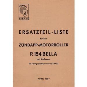 Zündapp Bella R154 Ersatzteilkatalog