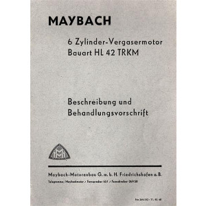 Maybach 6-Zylinder Vergasermotor HL42TRKM Betriebsanleitung
