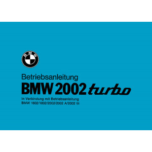 BMW 2002 Turbo Betriebsanleitung