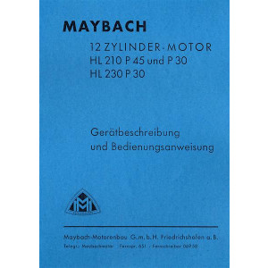 Maybach HL210 P45/P30 HL230 P30 Betriebsanleitung