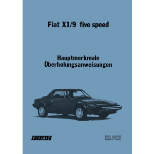 Fiat X 1/9 Five-Speed Überholungsanweisungen