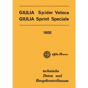 Alfa Romeo Giulia Spider Veloce / Sprint Speciale 1600 ccm Reparaturhilfe