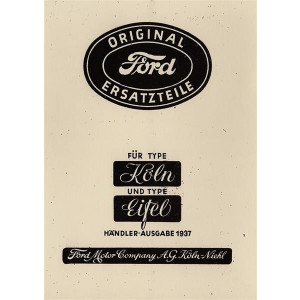 Ford Typen Eifel und Köln Ersatzteilkatalog