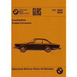 Glas 2600 und 3000 V8 - Modelle Ersatzteilkatalog 