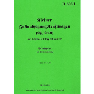 VW Kleiner Instandsetzungskraftwagen Kfz 2/40 Betriebs- und Reparaturanleitung