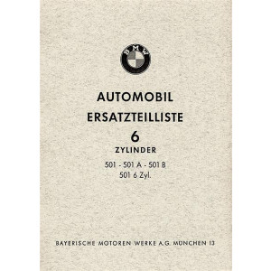BMW 501 501A 501B und 501 6-Zylinder Ersatzteilkatalog