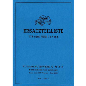 VW Typ 2 und Typ 82 E Ersatzteilkatalog