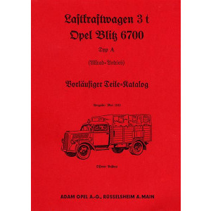 Opel Blitz 6700 Typ A Ersatzteilkatalog