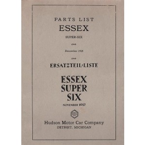 Hudson Essex Super-Six, Ersatzteilkatalog
