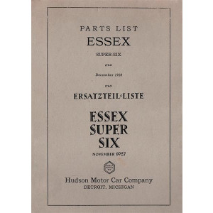 Hudson Essex Super-Six Ersatzteilkatalog