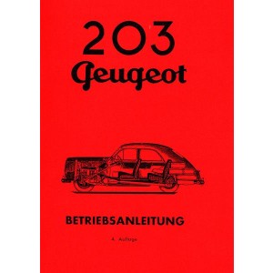 Peugeot 203 Betriebsanleitung