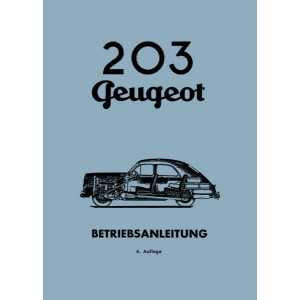 Peugeot 203 Betriebsanleitung