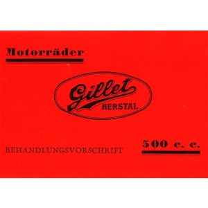 Gillet 500 ccm Sport, Super-Sport, Competition, Record, Betriebsanleitung