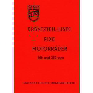 Rixe 200 und 250 ccm, Ersatzteilkatalog