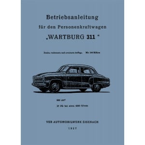 Wartburg Typ 311-0 311-8 311-2 311-9 311-5a Betriebsanleitung