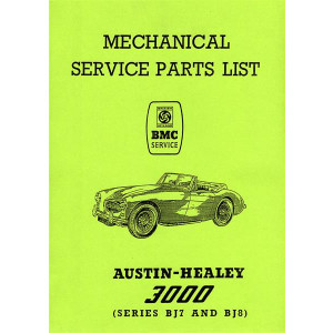 Austin 3000 MK II/ III Roadster Serie BJ 7/ BJ 8, Ersatzteilkatalog