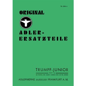 Adler Trumpf-Junior Typ 1E Ersatzteilkatalog