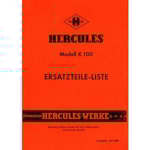 Hercules K100 Ersatzteilliste