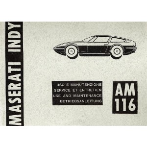 Maserati Indy Typ AM 116 Ersatzteilkatalog