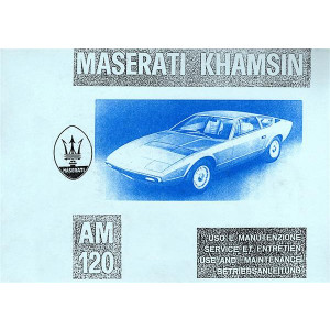 Maserati Khamsin AM 120 Betriebsanleitung