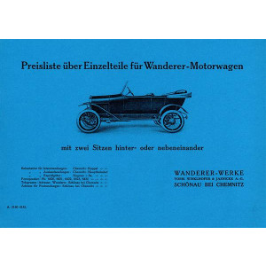 Wanderer 4-Zylinder 1915 Ersatzteilkatalog