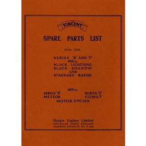 Vincent Modelle Spare Parts List