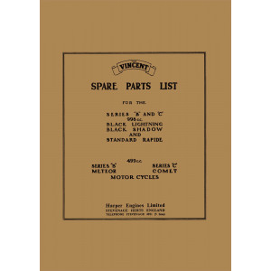 Vincent Modelle Spare Parts List