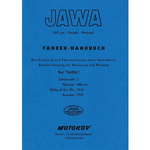 Fahrer Handbuch Jawa 500ccm Viertakt Motorrad