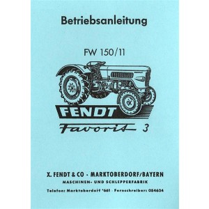 Fendt Dieselross FW150/11 Betriebsanleitung