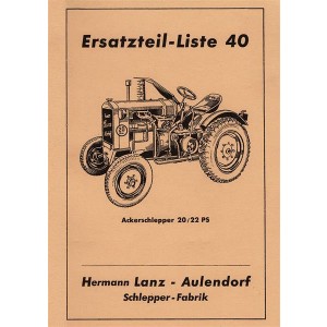 Hela (Hermann Lanz) Ackerschlepper 20/22 PS Ersatzteilkatalog